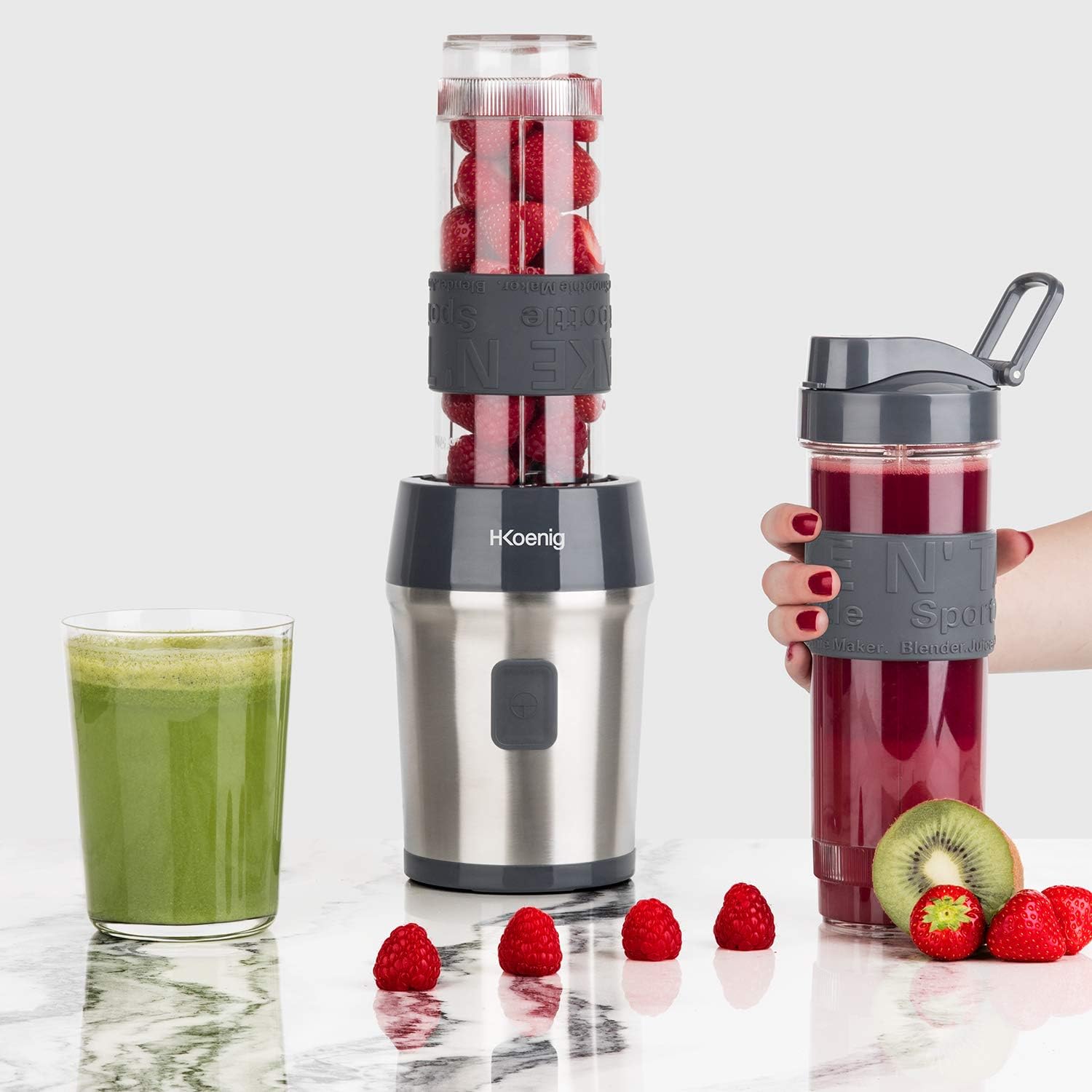 H.Koenig Mini batidora Smoothie maker Compacto 570mL SMOO9 bodegon batidoradevasotop.com